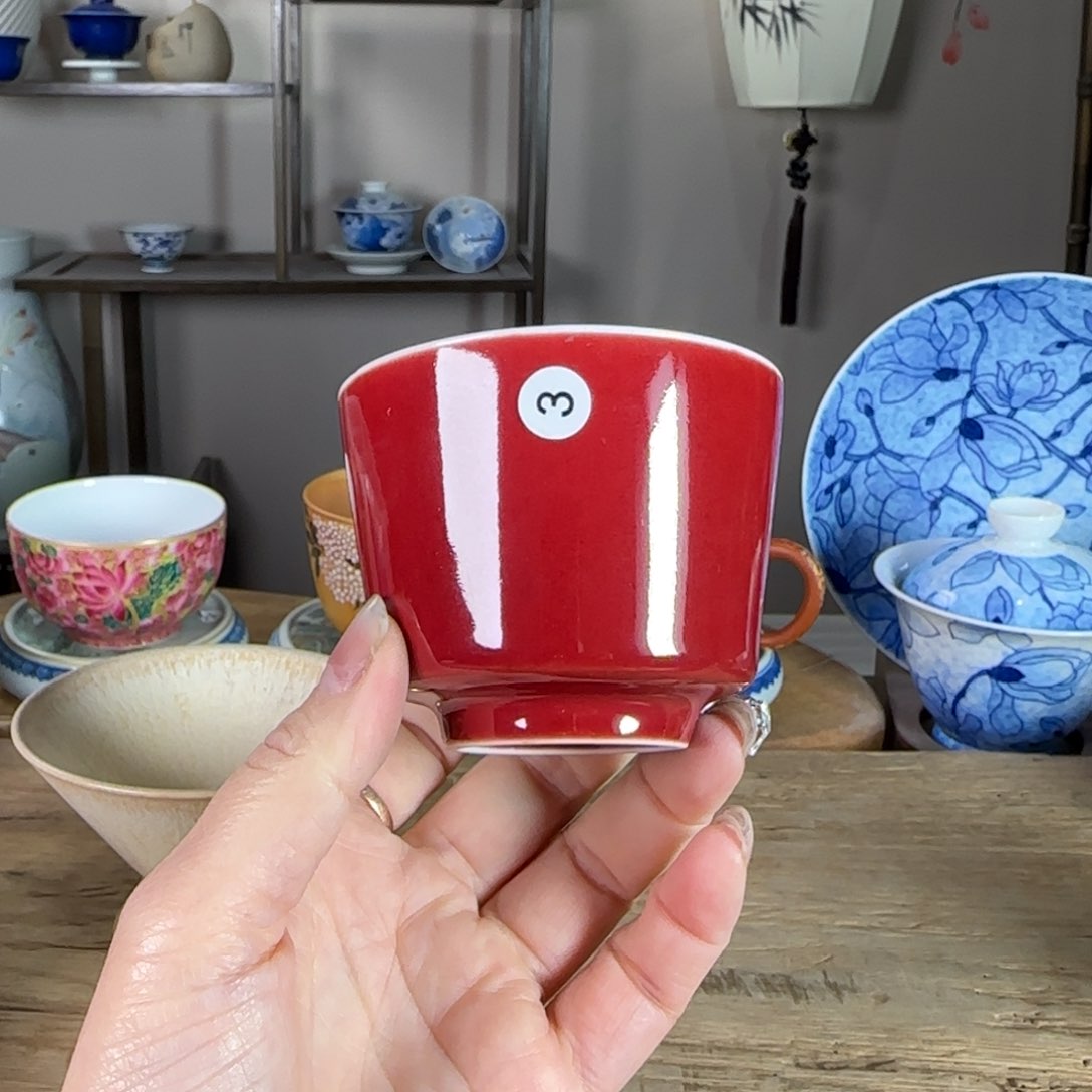 杯景德镇陶瓷柴烧多人