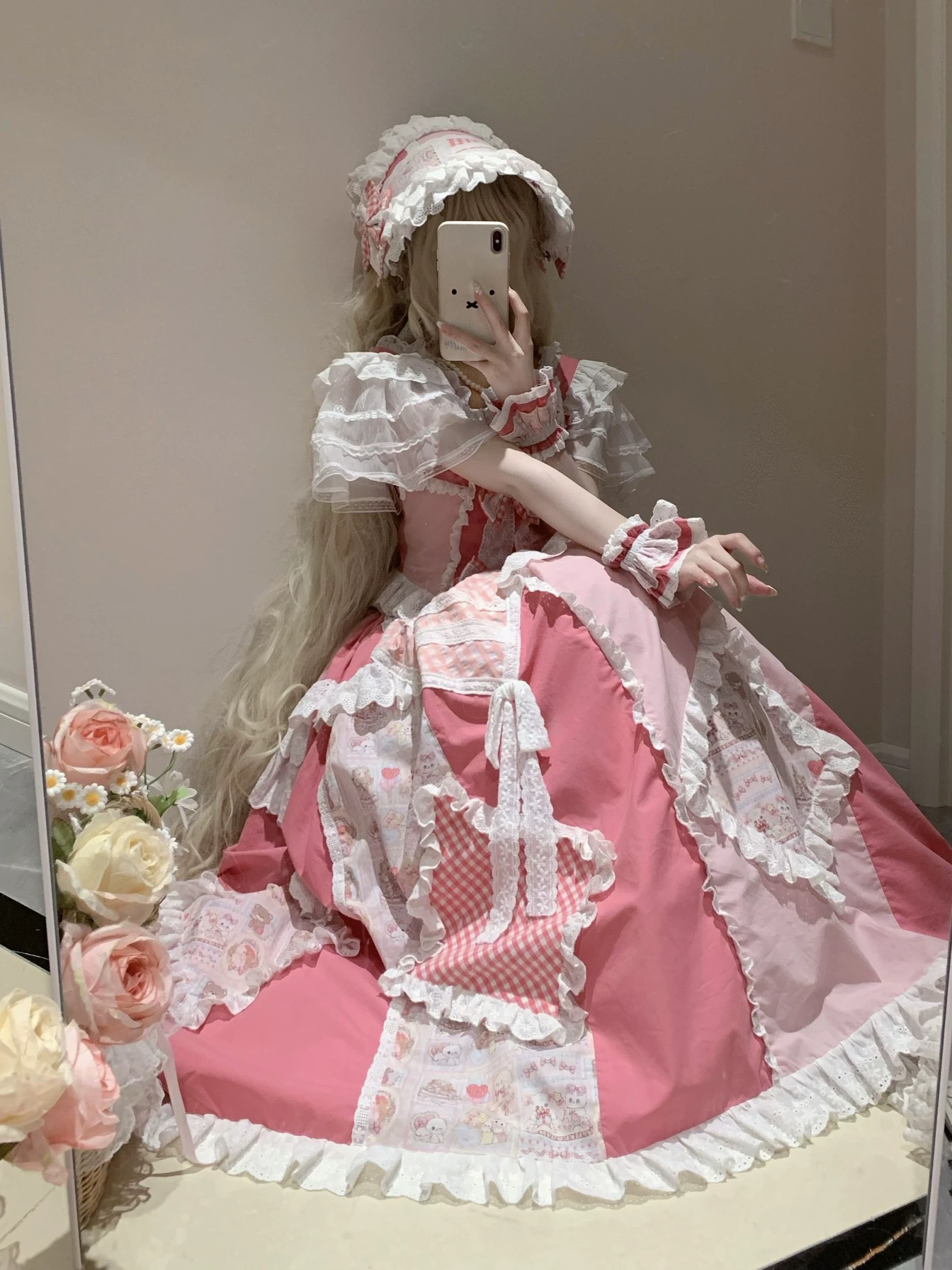 实体店【全款预约】甜布尔原创野餐日拼布棉布Lolita 裙长短分体