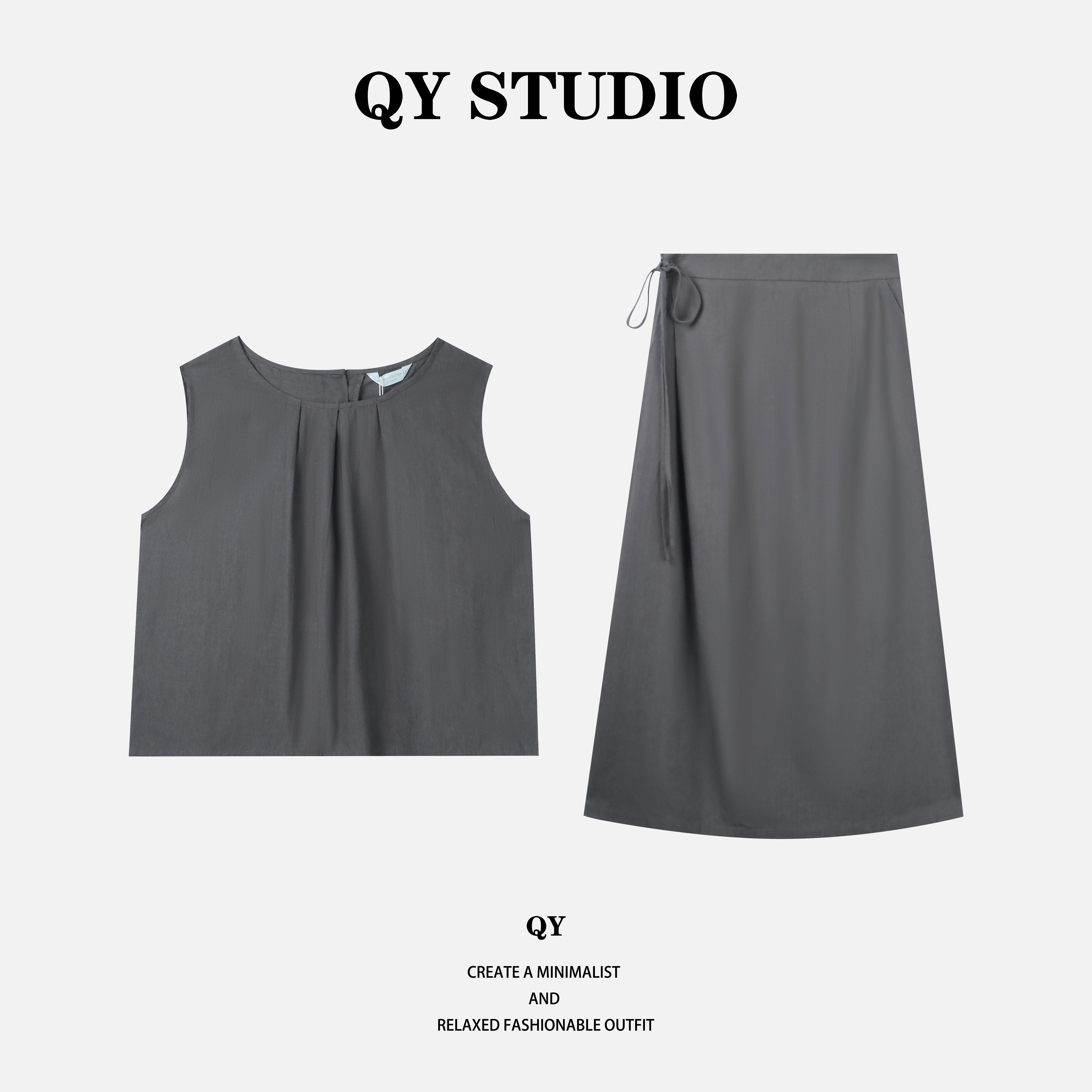 【千屹】 设计师ins风时尚套装复古风海珠片风简约 YA25212H002