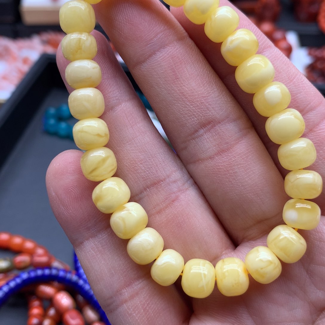 蜜蜡手链未镶嵌平**乐