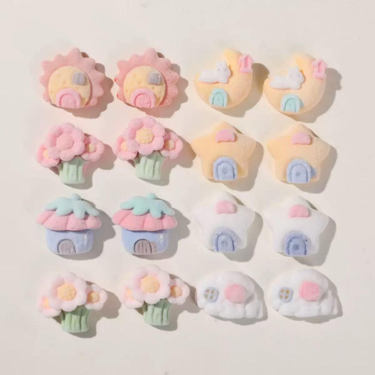 【开火车】卡通植绒小卡 diy小摆件