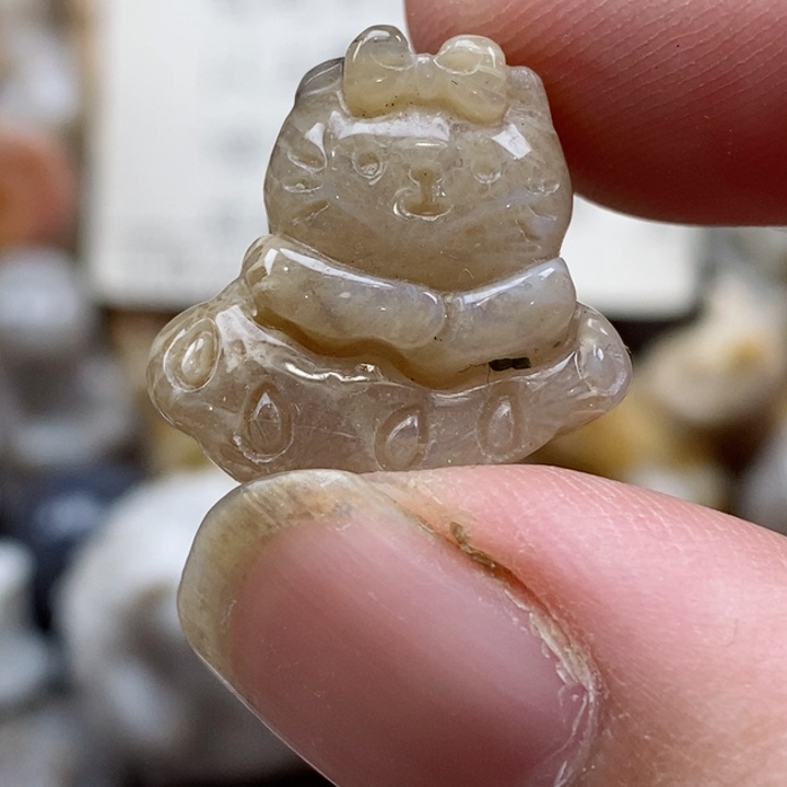 颈饰未镶嵌硅化珊瑚（珊瑚玉）小