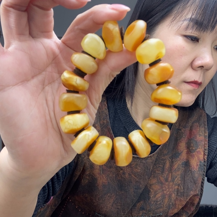蜜蜡手串未镶嵌手串
