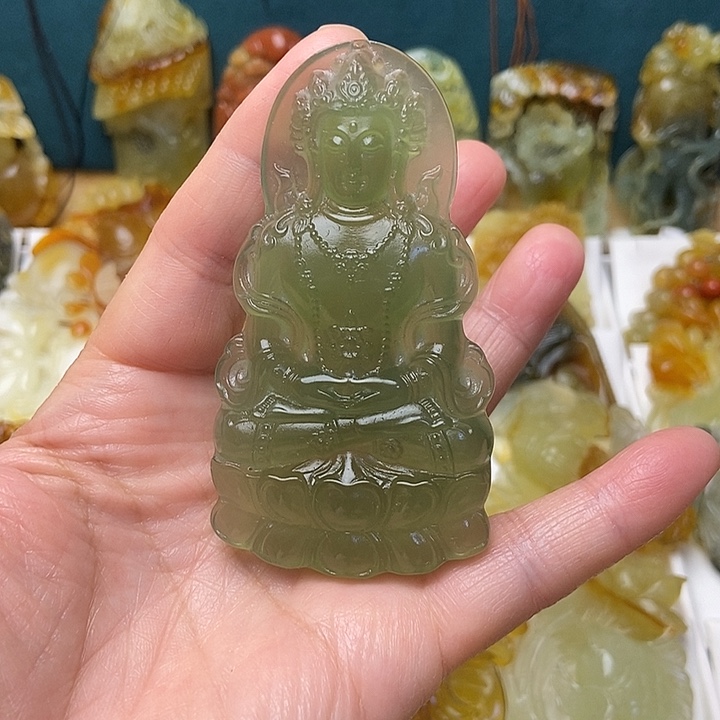 蛇纹石玉合金颈饰