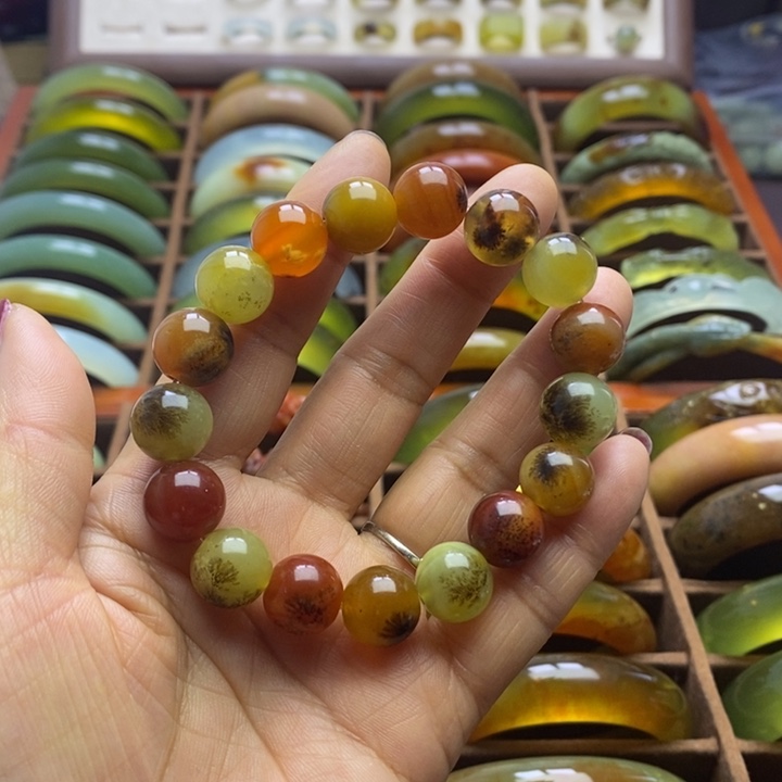 蛇纹石玉手链未镶嵌