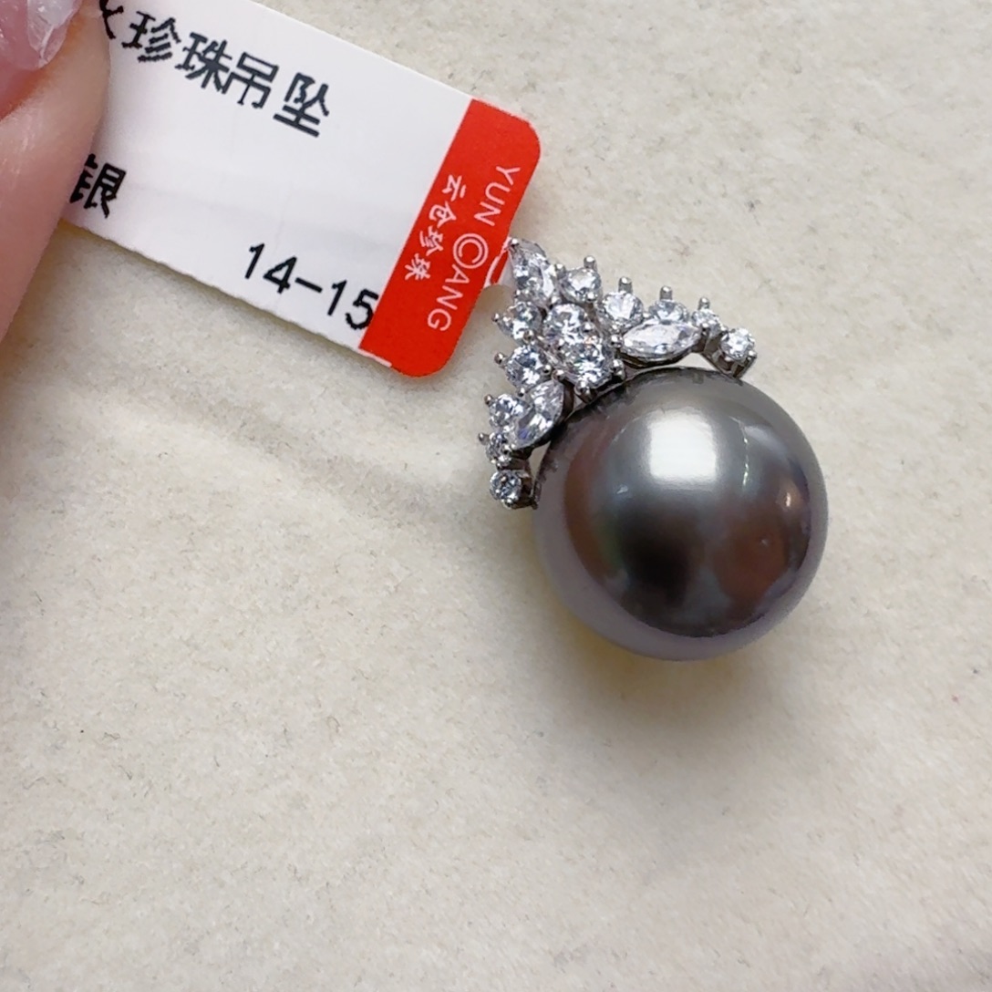 颈饰海水珍珠银S925镶嵌@@v510