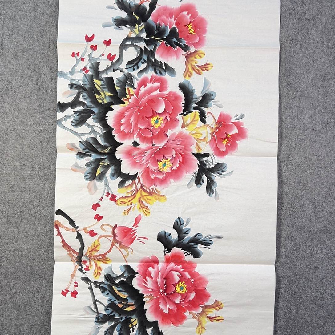 国画547 牡丹之歌中写有两位诗人和他