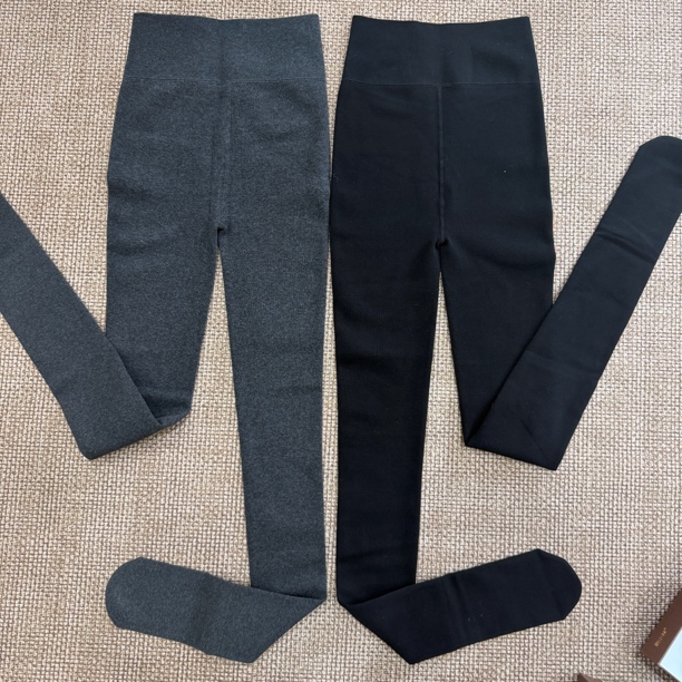 秋冬加绒加厚踩脚三段式连裤袜 260克