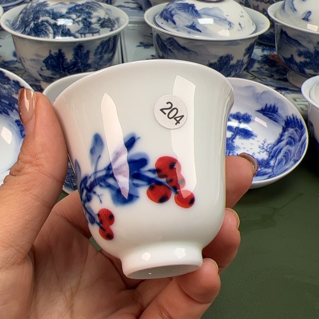 杯沙沙手工手绘茶具204