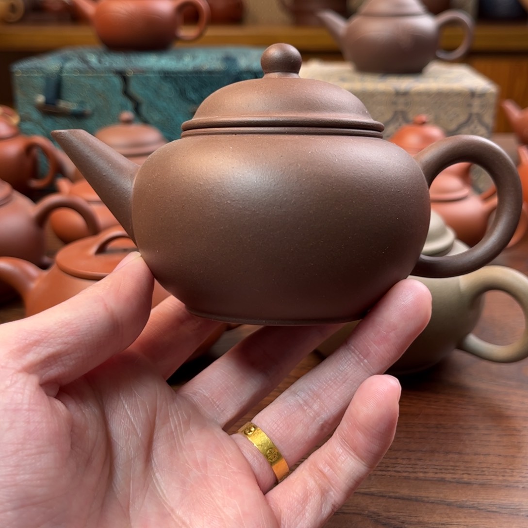 紫砂茶壶p****a70大紫泥水平175cc
