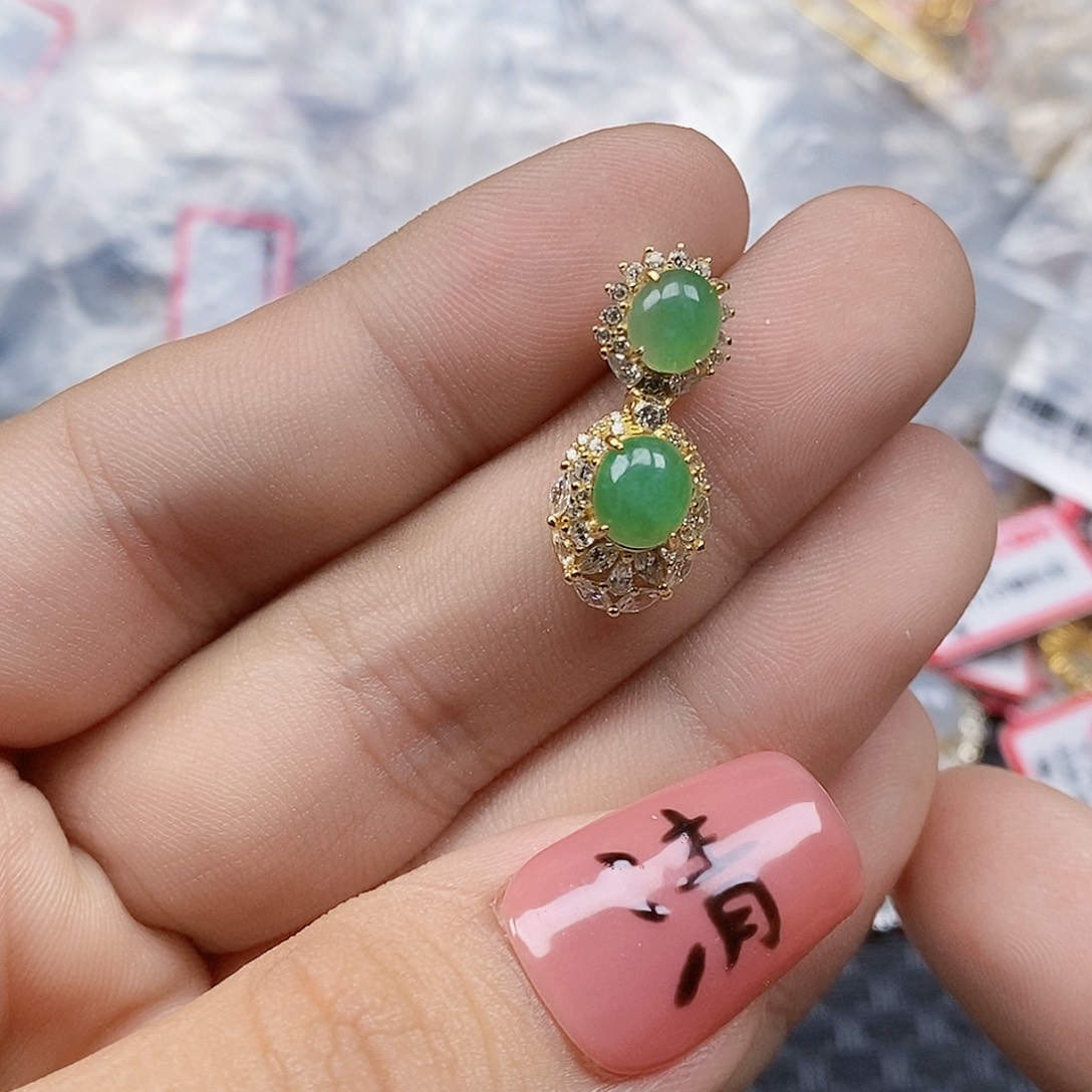 翡翠银S925镶嵌戒指