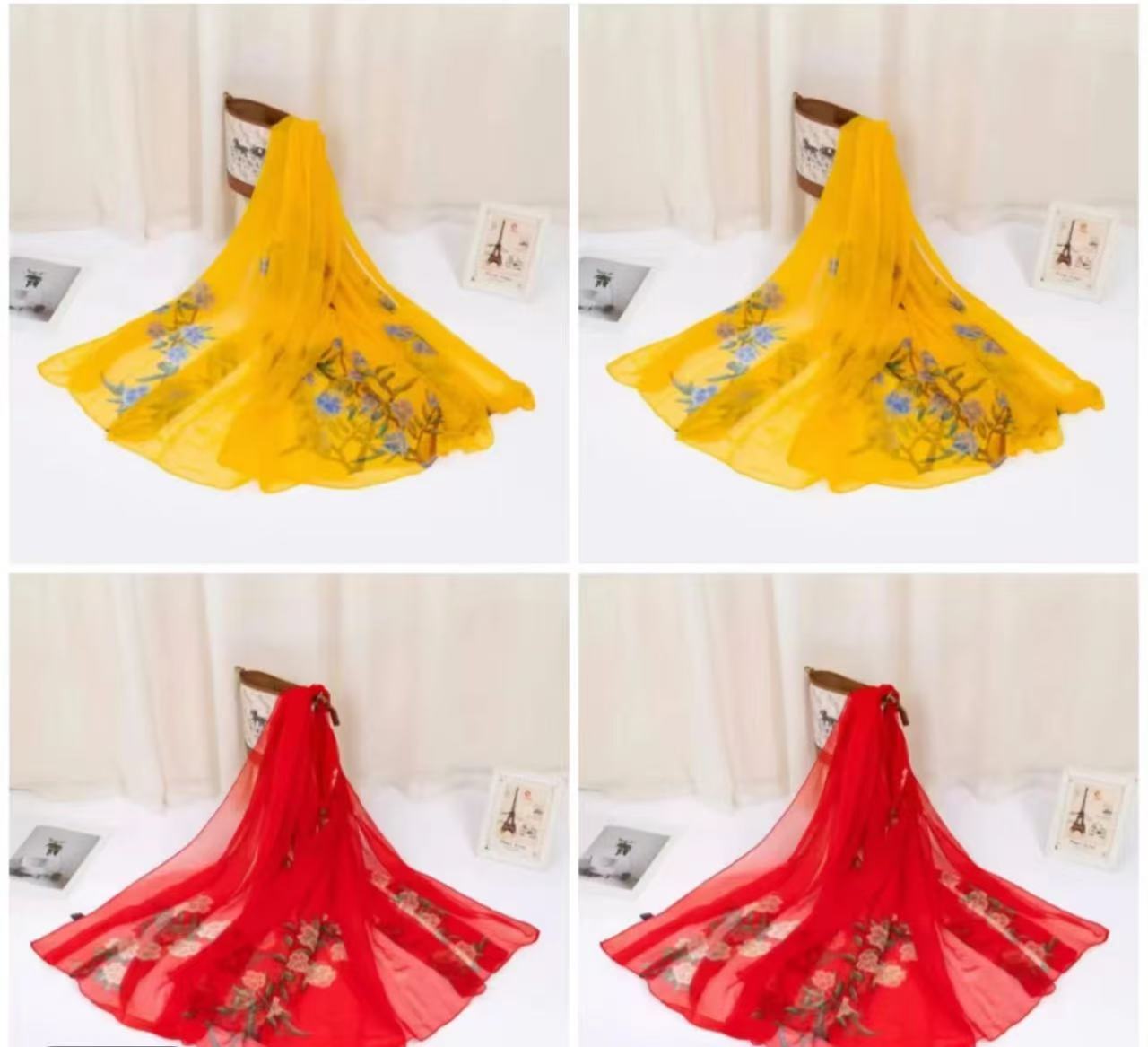 【鸿运当头】鳄鱼皱丝巾披肩围巾两用140X180时尚高档薄款