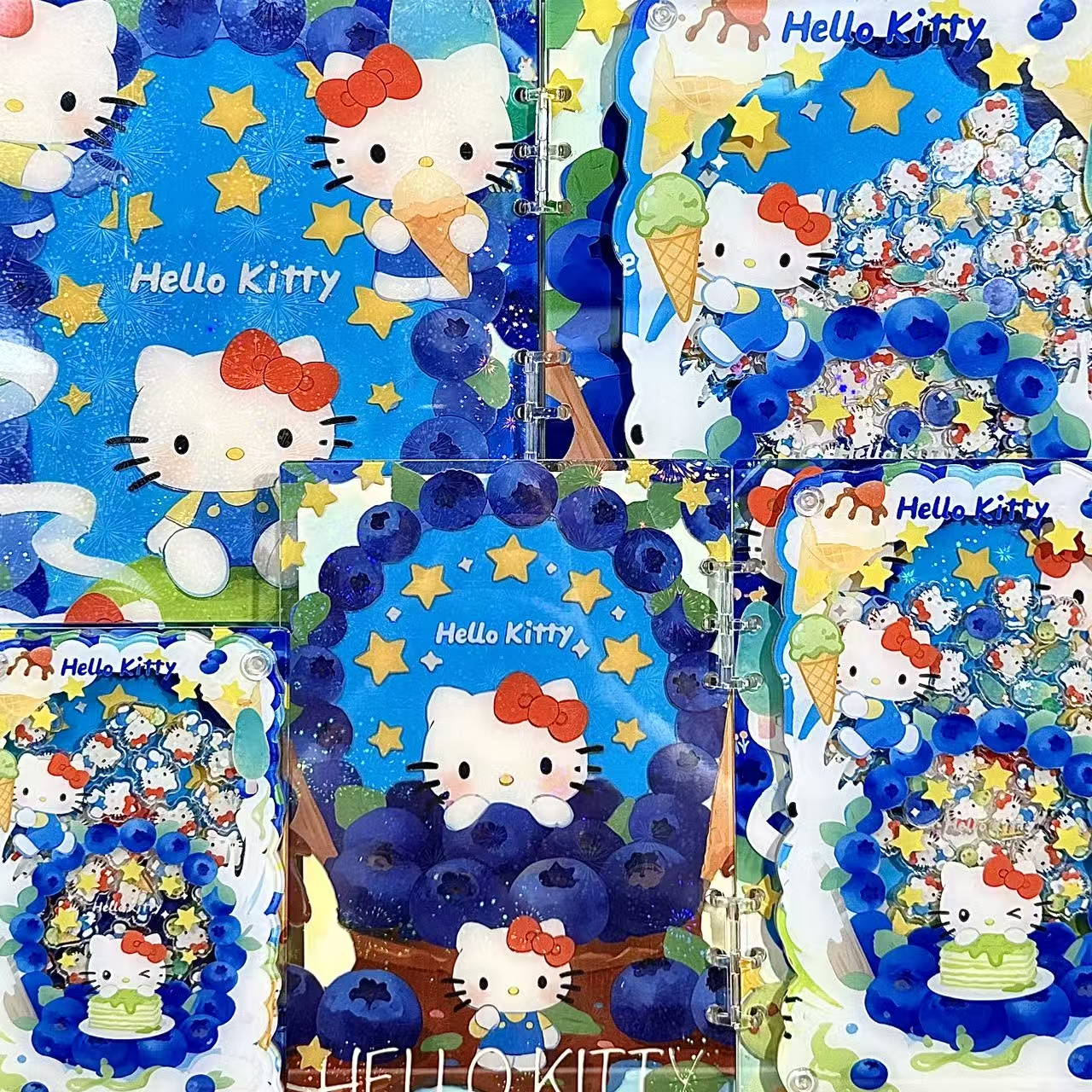 【蓝莓kitty 】高定摇摇本套餐活页本手工DIY收纳盒亚克力