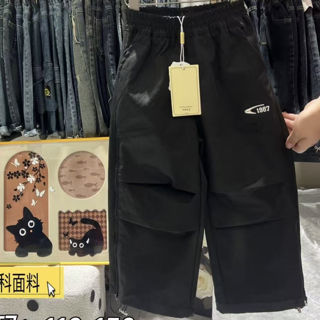 77651春秋新款小中童休闲工装裤