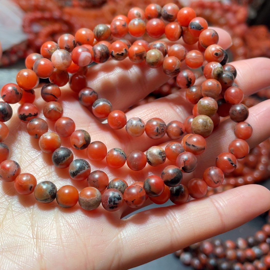 南红玛瑙手链未镶嵌