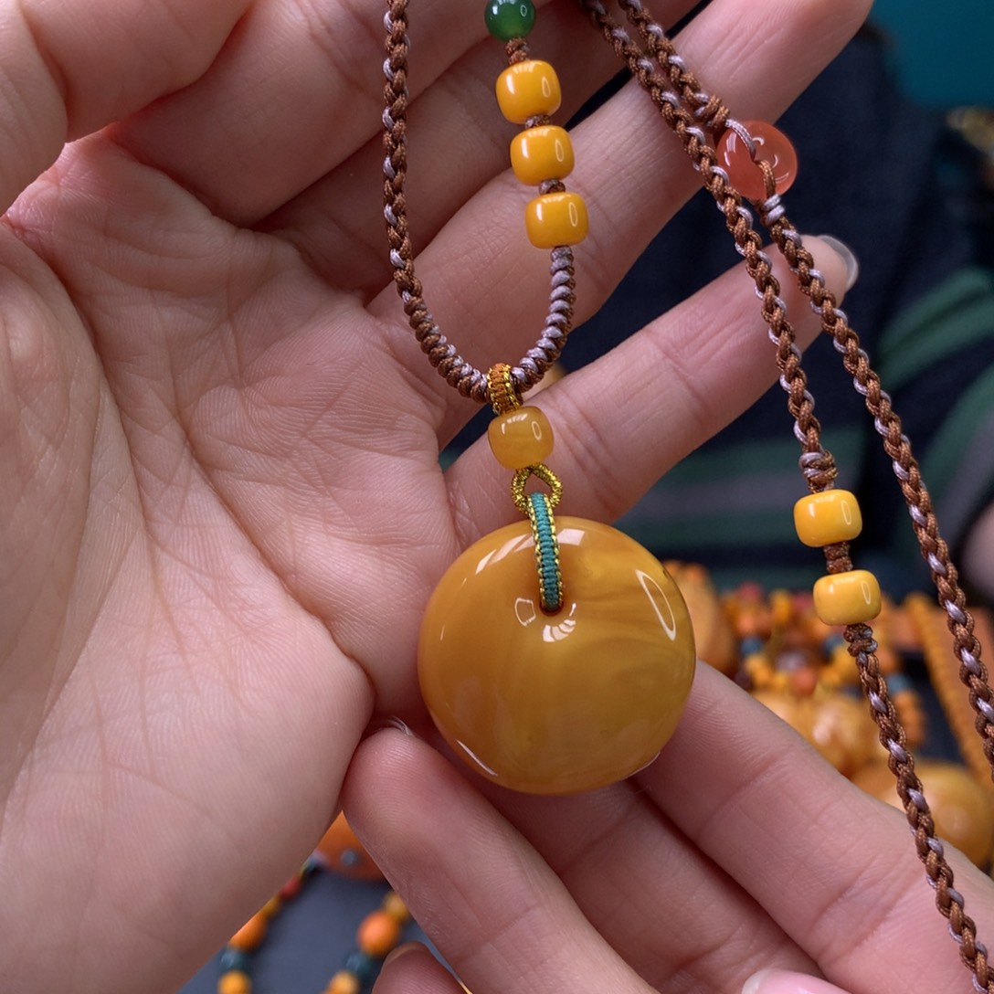 蜜蜡未镶嵌颈饰天然