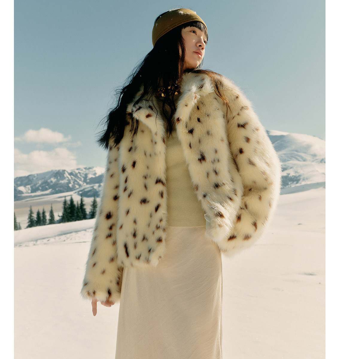 【初依专属】MAXRIENY豹纹环保皮外套女