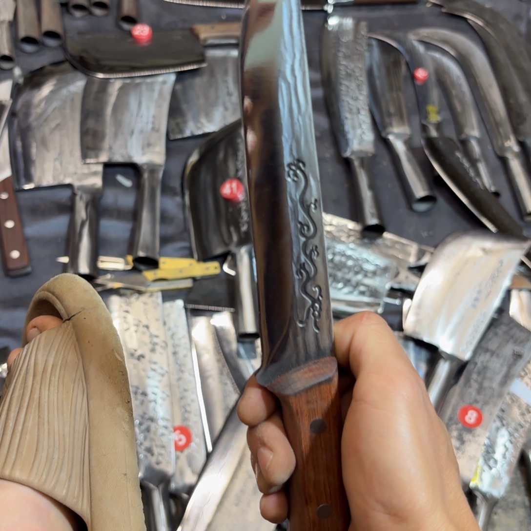 高碳锰钢云南阿老表手工锻打刀