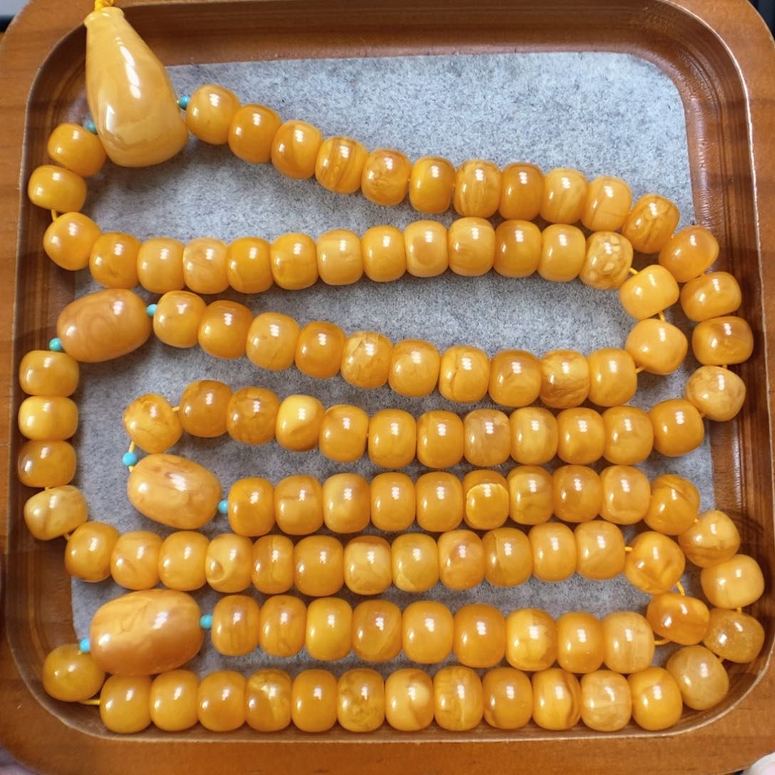 蜜蜡项链未镶嵌蜜蜡108