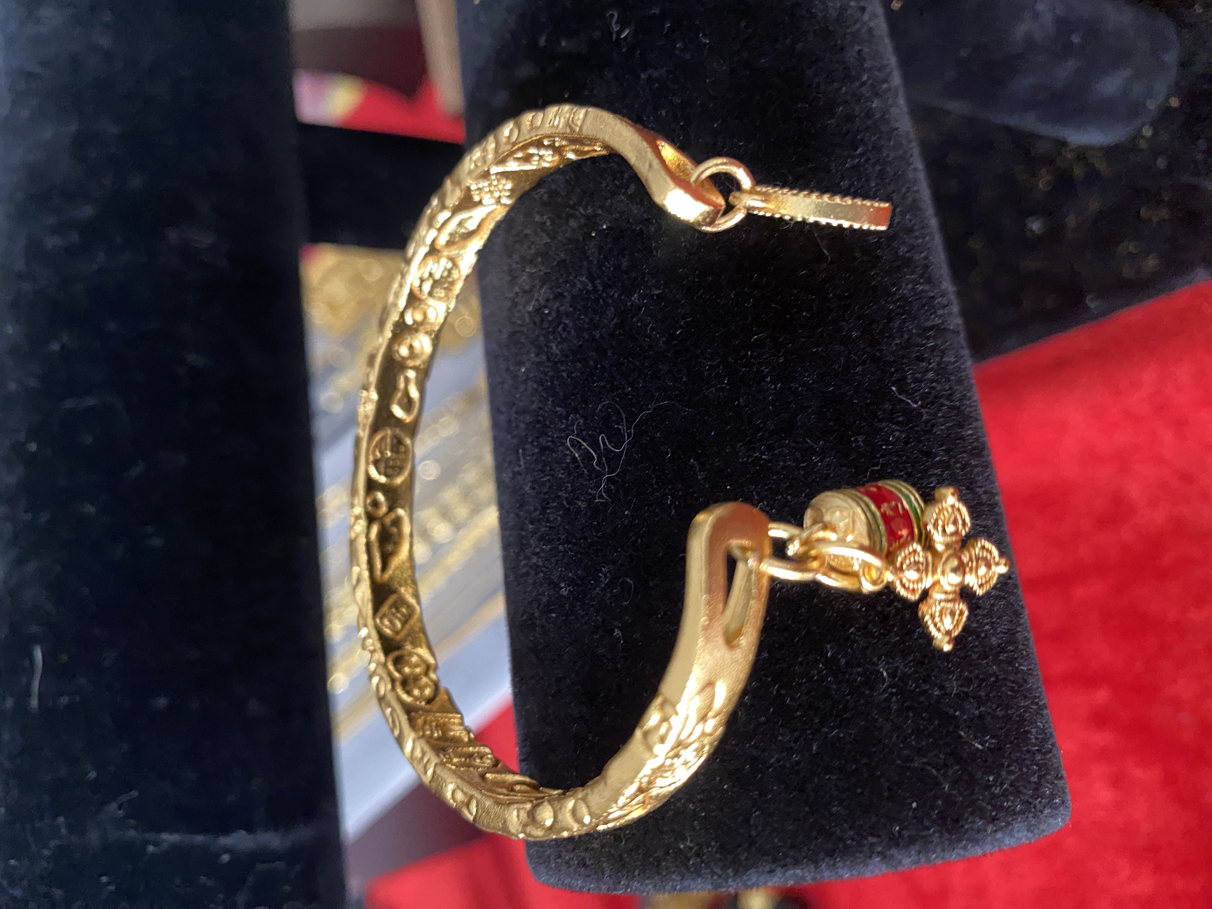 合金手镯 合金手镯 矿合金开口宽吉言手镯新款