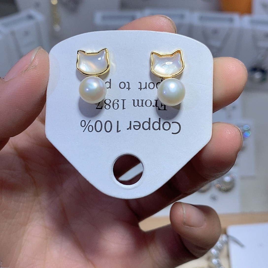淡水珍珠耳饰未镶嵌