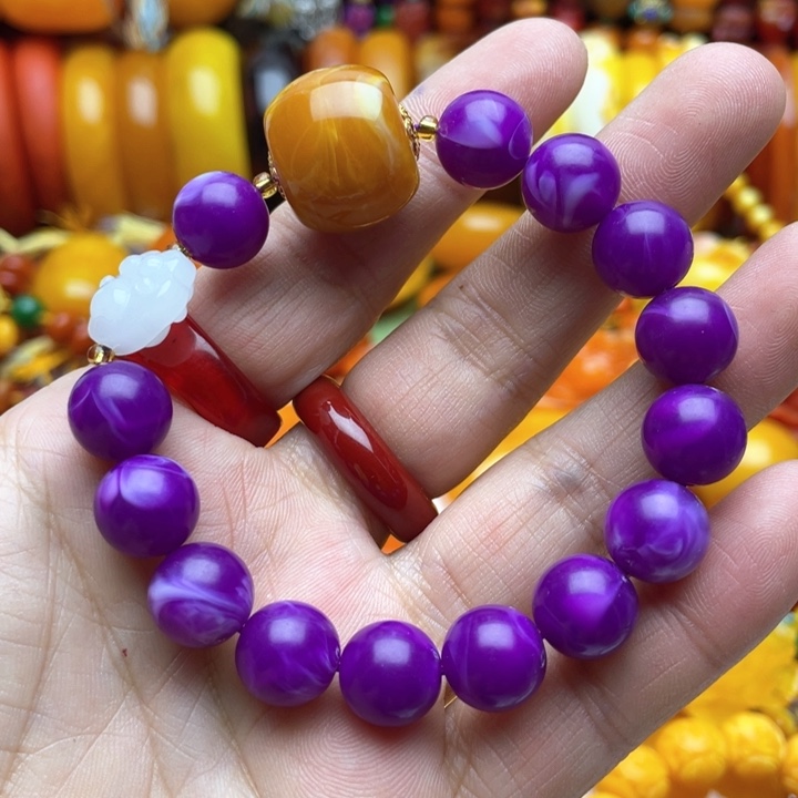 树脂制品22号紫色手串