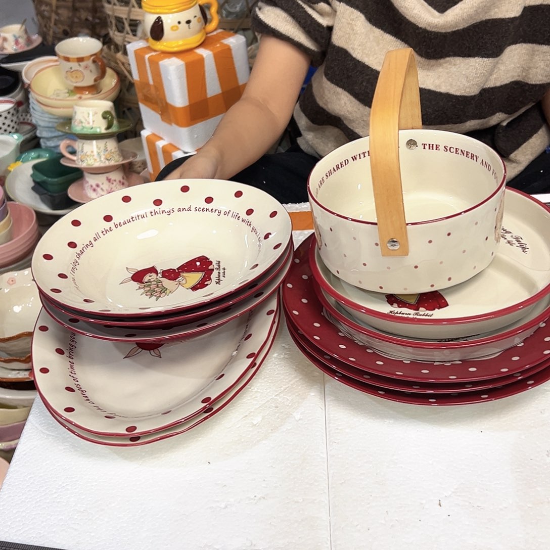 摆件潮州陶瓷工厂微瑕11件套