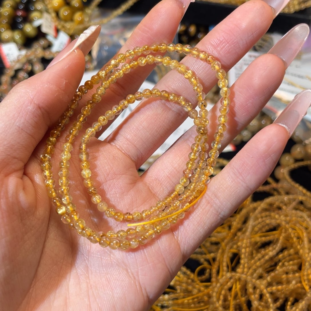 发晶手串未镶嵌做****?三圈3.5