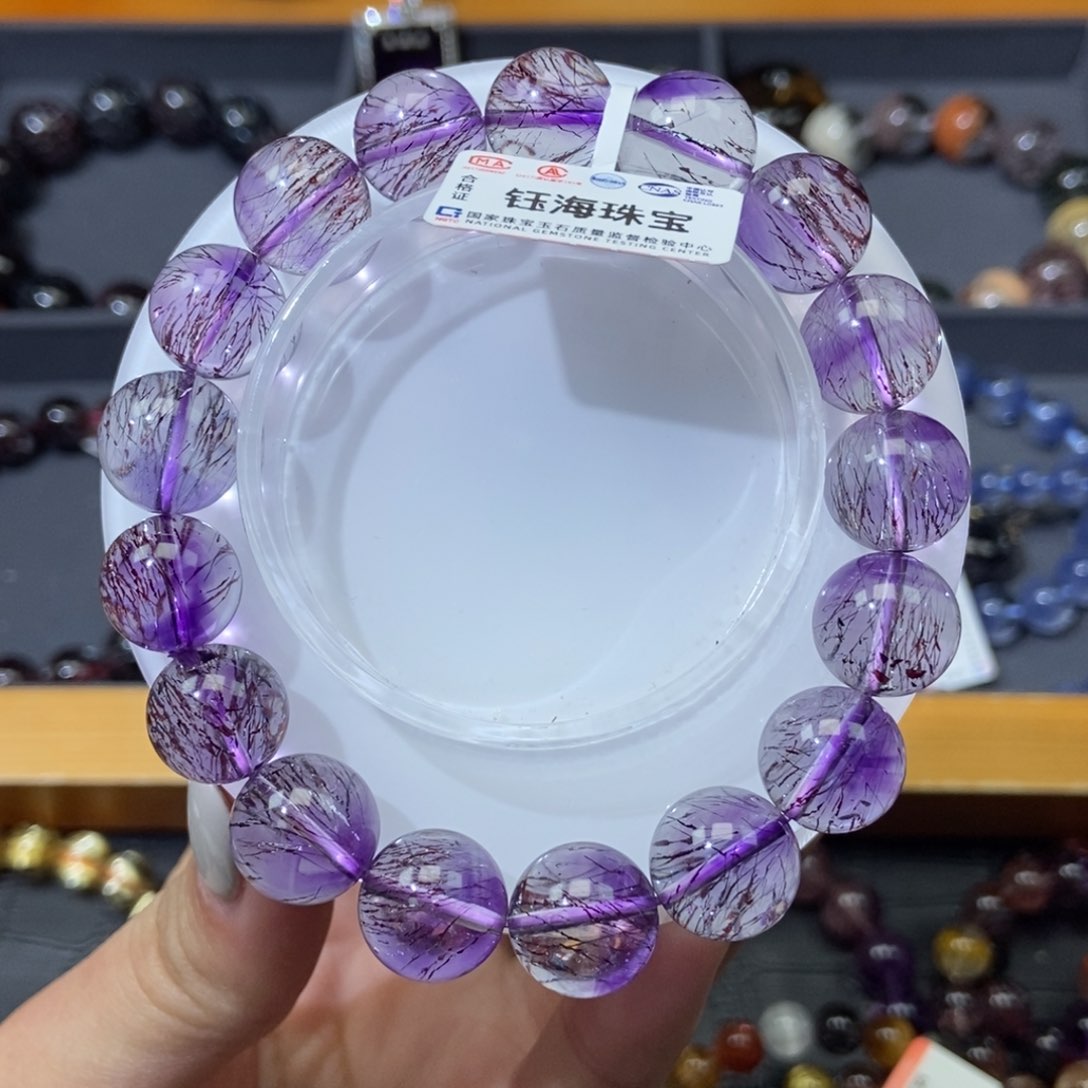 水晶超七手串未镶嵌12mm