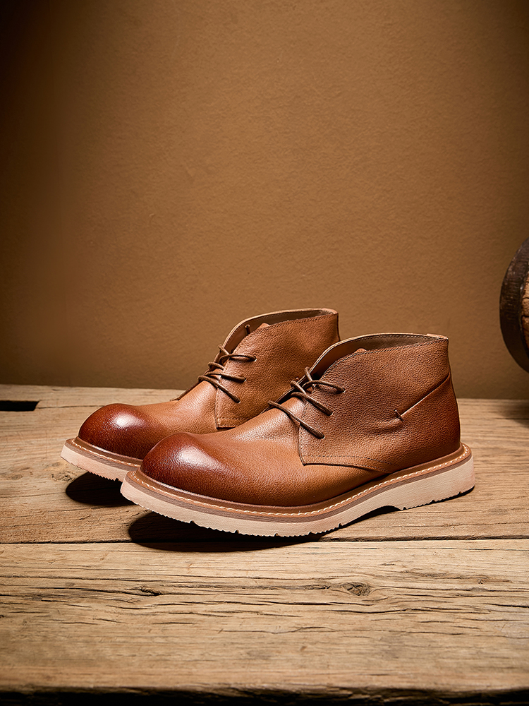 春秋英伦复古伞兵靴男士男款工装靴潮流高帮拉链机车靴马丁靴男鞋