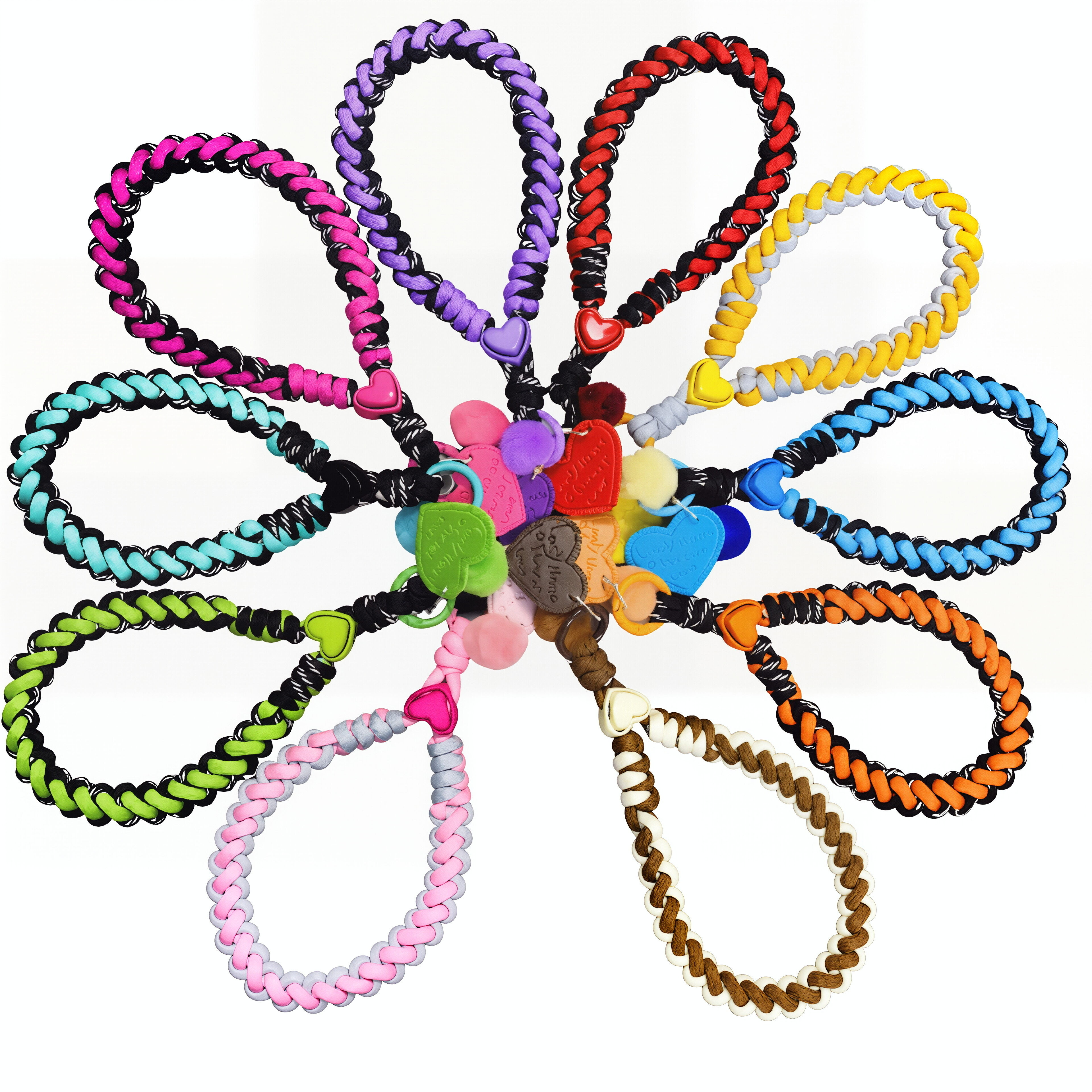 福利爱心bian手腕手机绳车钥匙挂绳手机小吊绳男女户外防丢编织