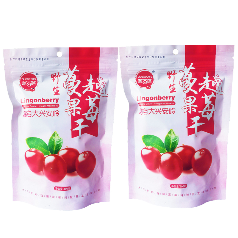 蓝百蓓野生蔓越莓果干100g