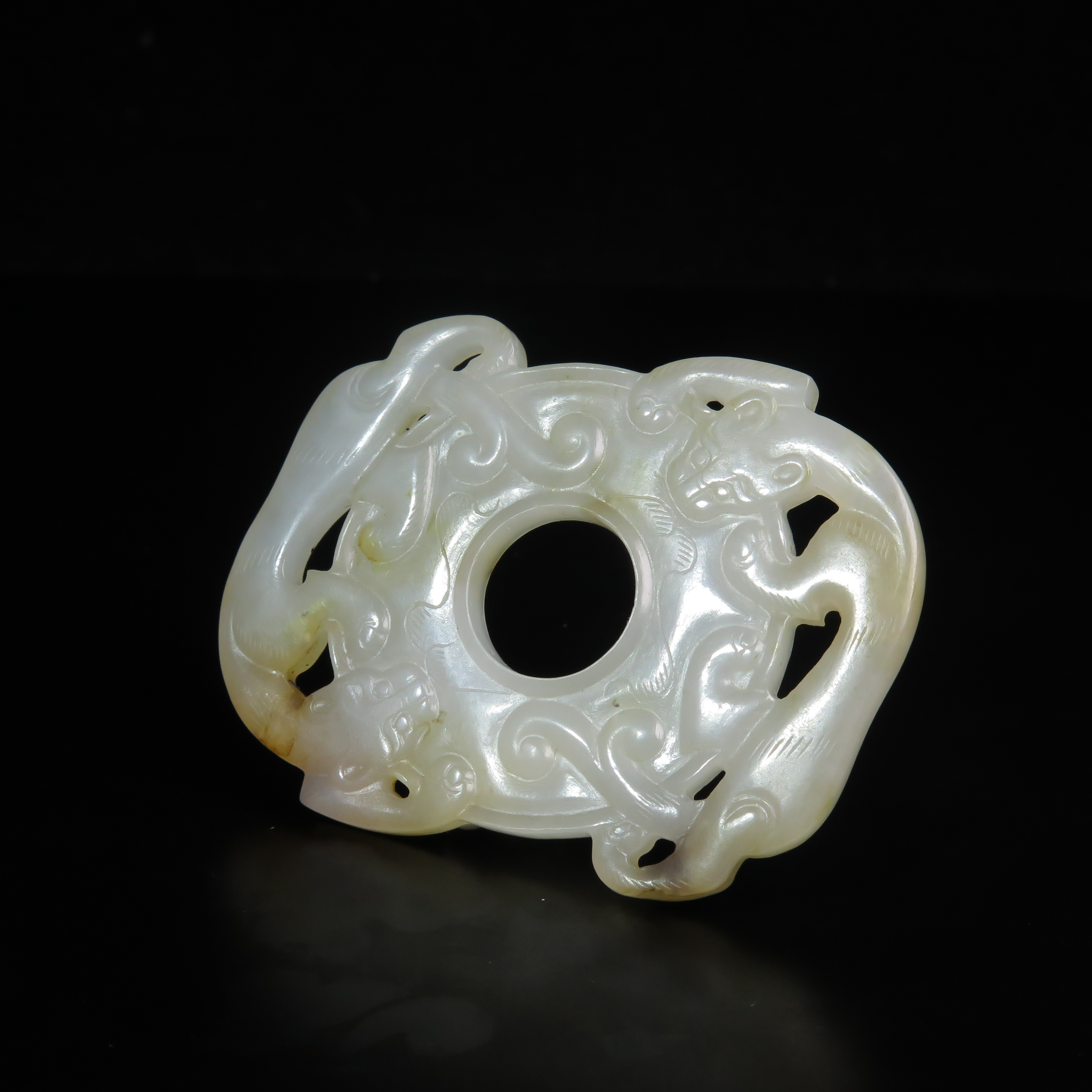 清代双螭玉佩/MZ025811/和田玉/民族文物