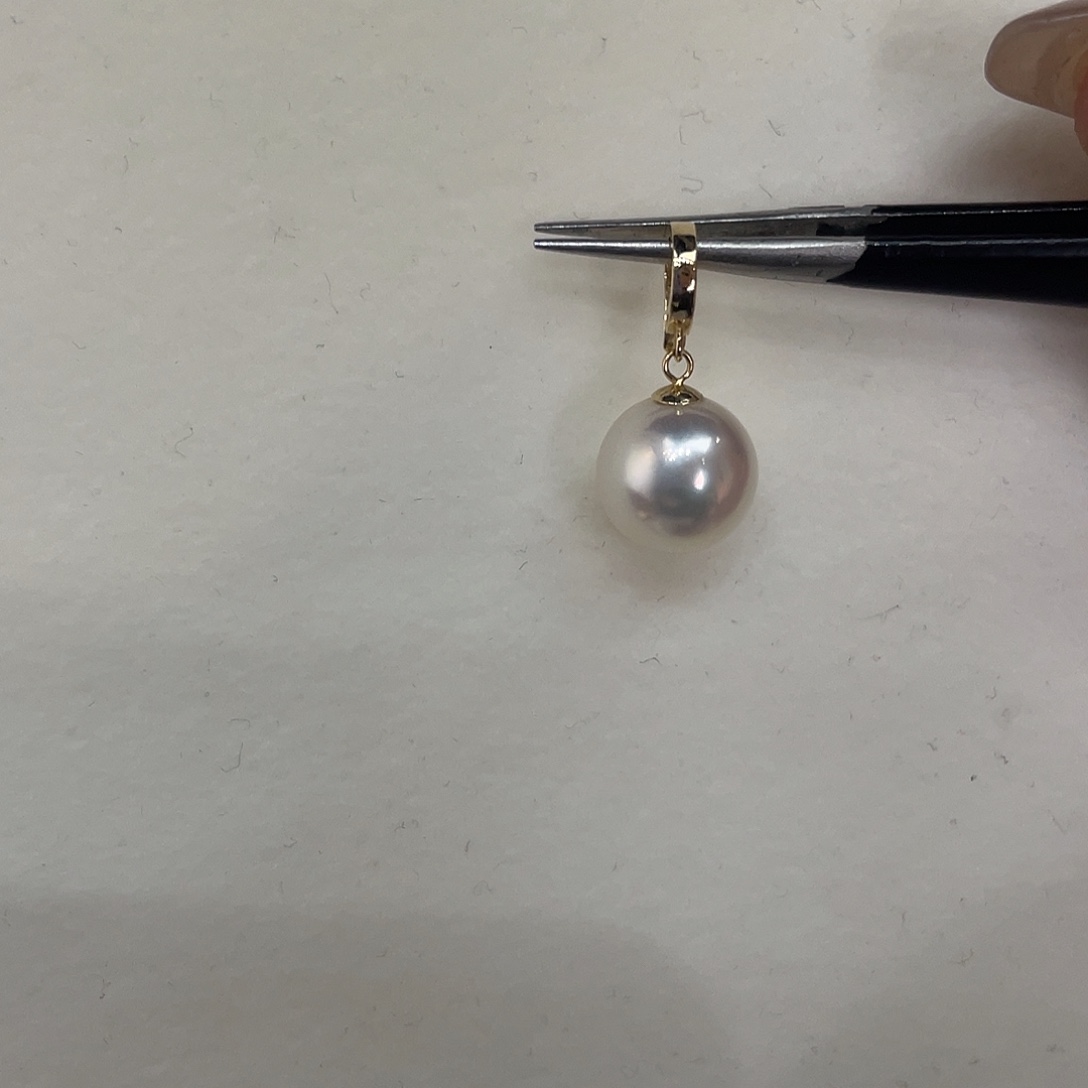 吊坠(不含链)18K金镶嵌海水珍珠