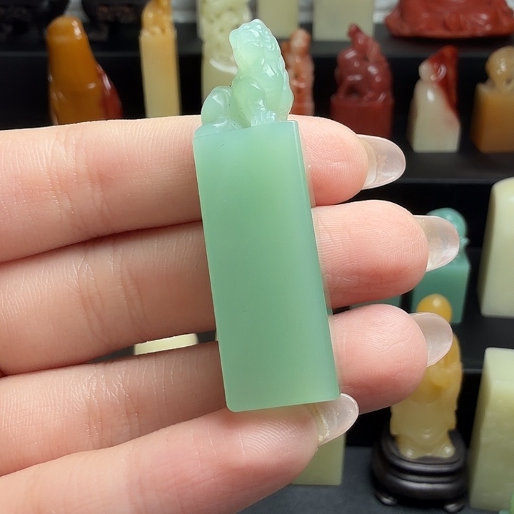 晒***阳昌化石印石梅子青