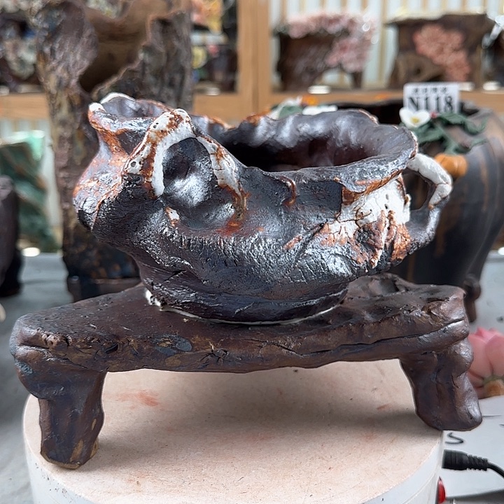 紫砂花盆景德镇陶瓷多肉花盆