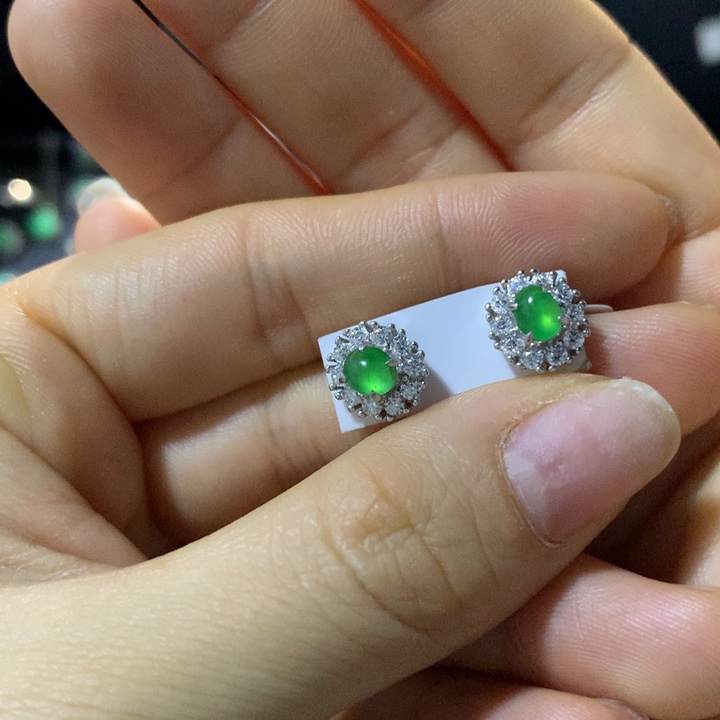 翡翠银S925镶嵌戒指