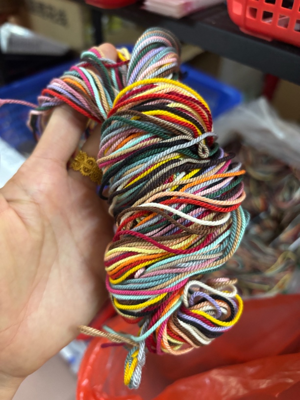 1.0mm1.2mm纯色手戳棉线编织线