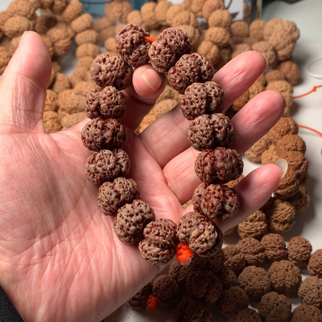 金刚菩提手串水**孩22钮扣梅花超头