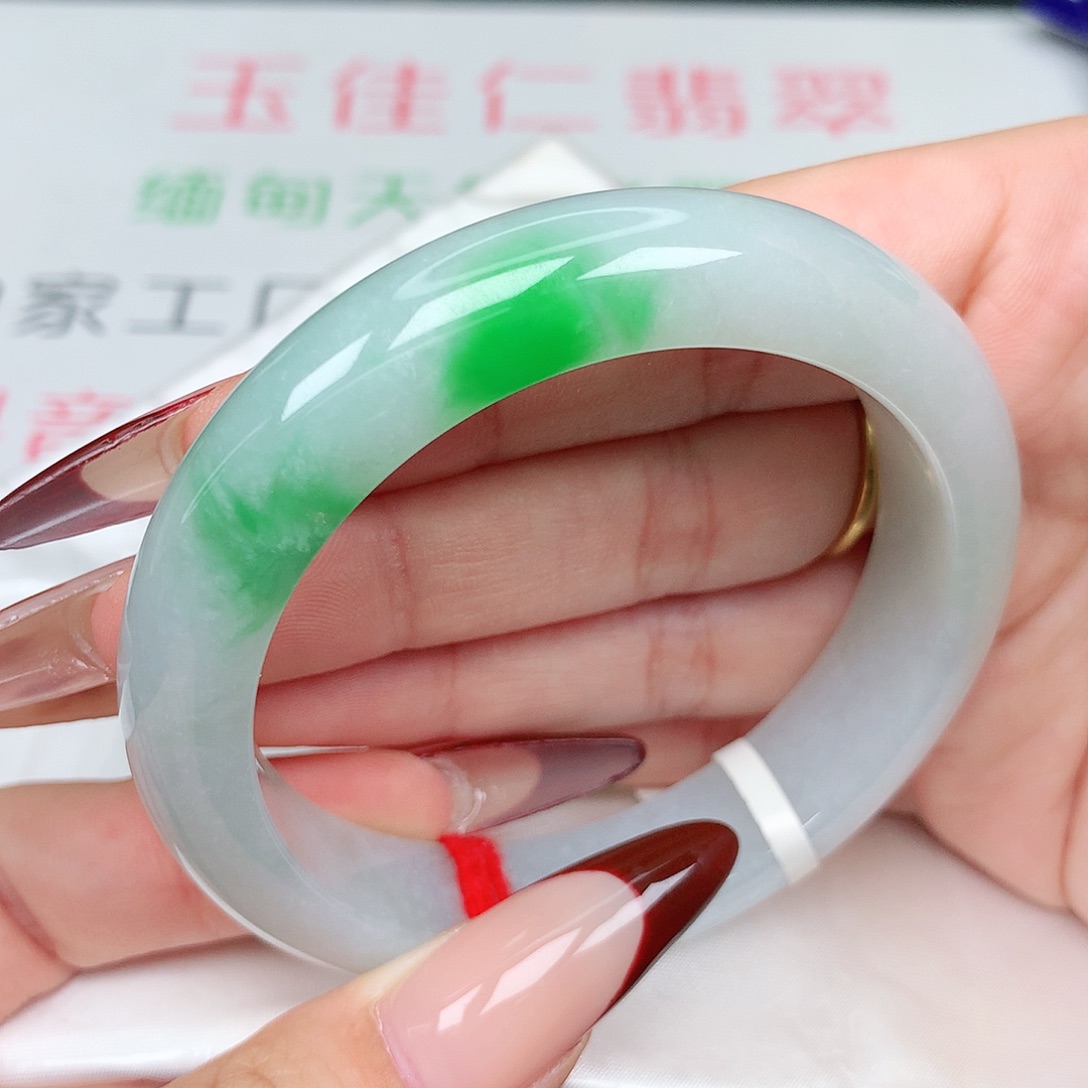 未镶嵌手镯翡翠55-56圈口