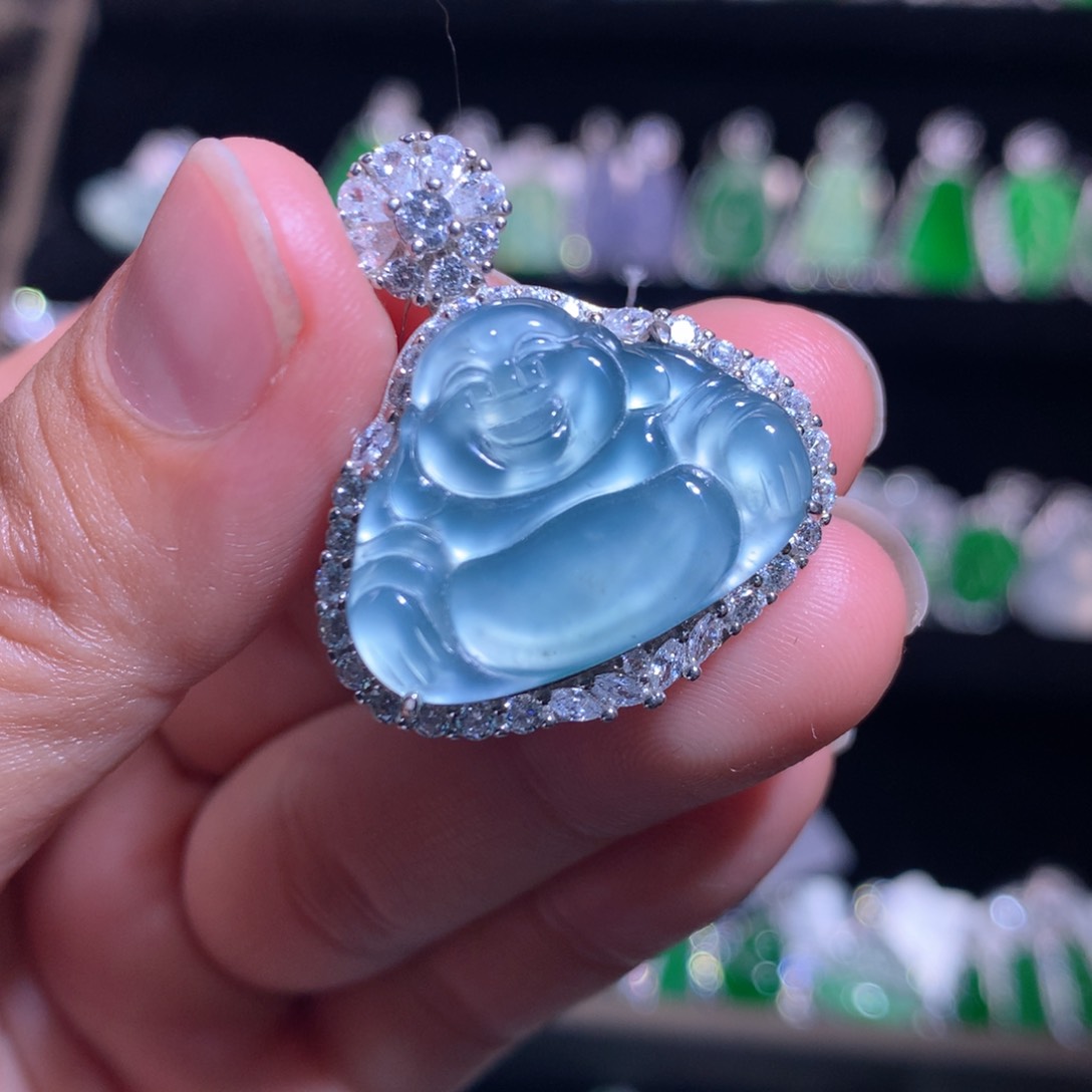 【闪购商品】颈饰银S925镶嵌翡翠天然翡翠