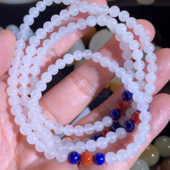 和田玉未镶嵌和田玉手串108颗