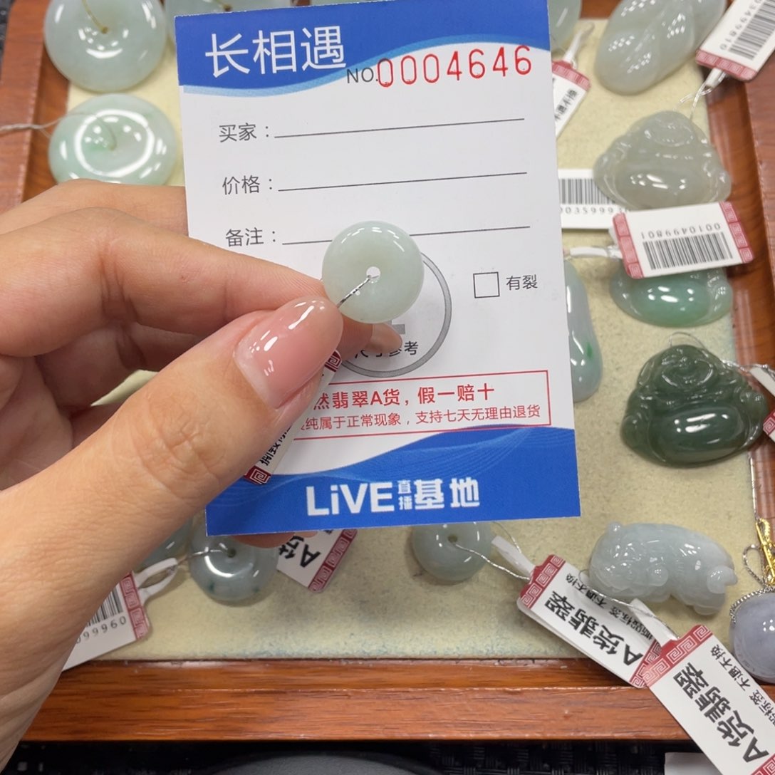 颈饰未镶嵌翡翠翡翠吊坠x4646
