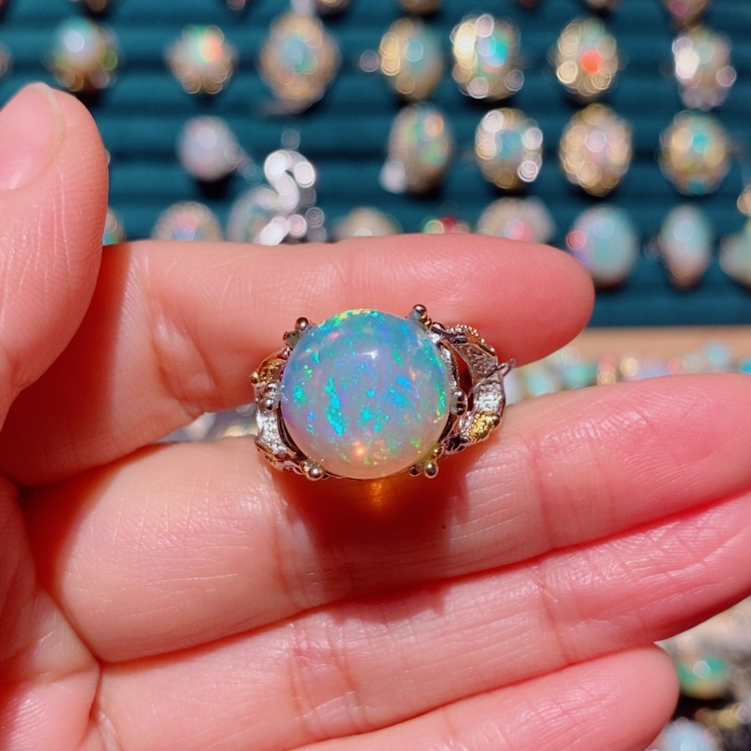 欧泊欧泊戒指银S925镶嵌