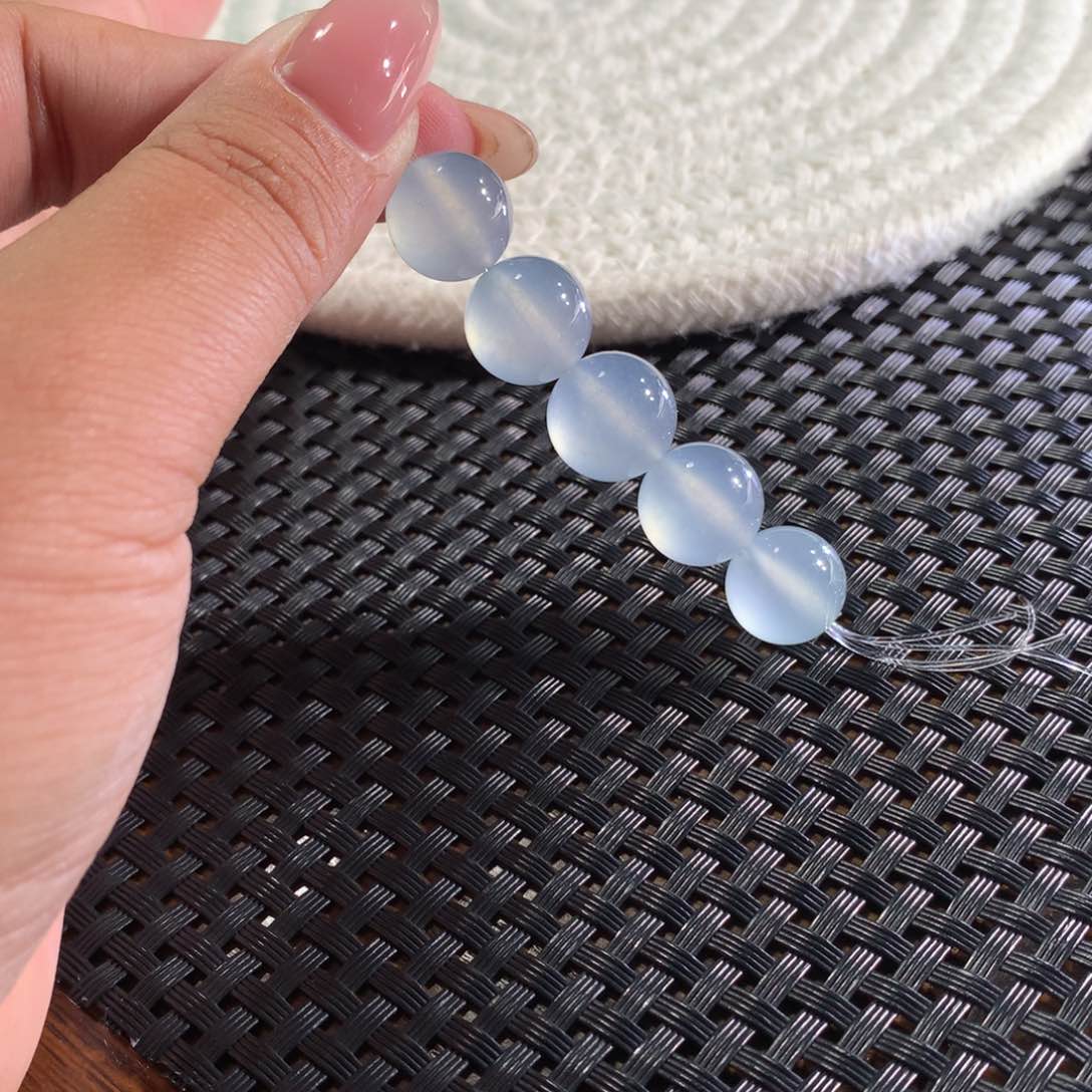 未镶嵌手串翡翠卡12纯底天空蓝福利款