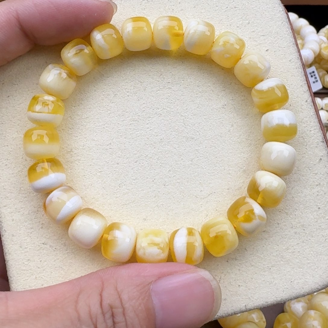 琥珀手链未镶嵌Y*y蜜蜡手串