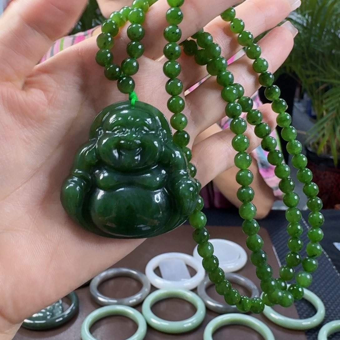 和田玉（碧玉）未镶嵌颈饰45