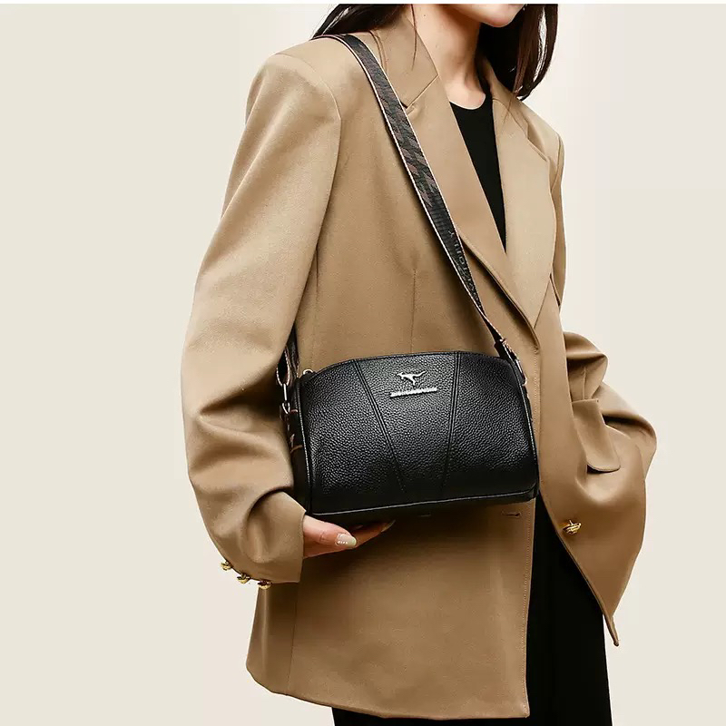 【头层牛皮】真皮女包单肩斜挎包8822