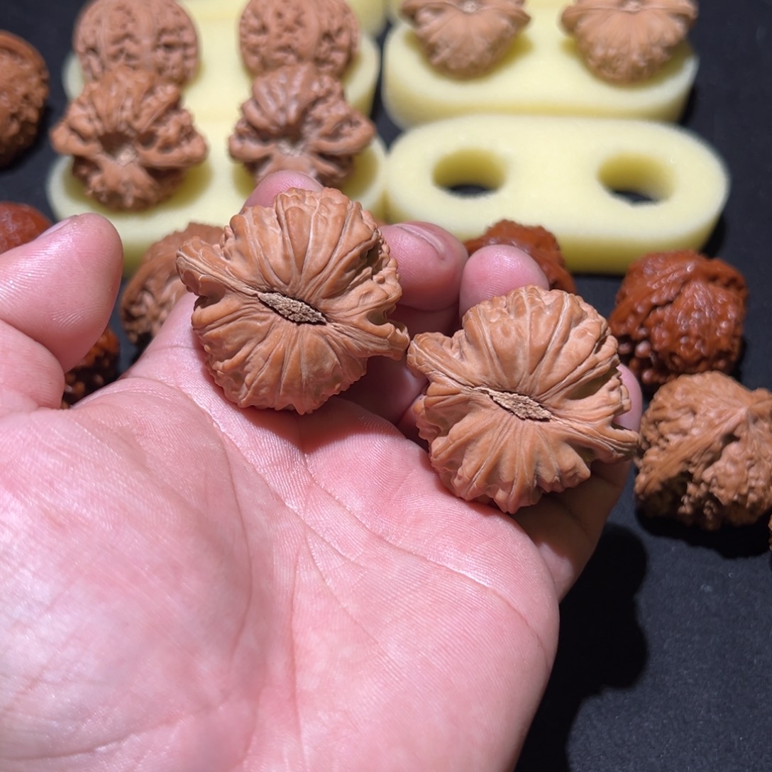 把件文玩核桃46尺全品大白狮子