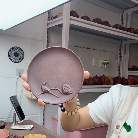 紫泥茶案壶承壶承